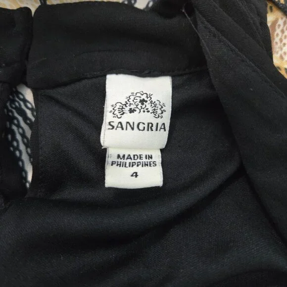 Sangria Handkerchief Asymmetrical Hem Dress Size 4 - Picture 3 of 7